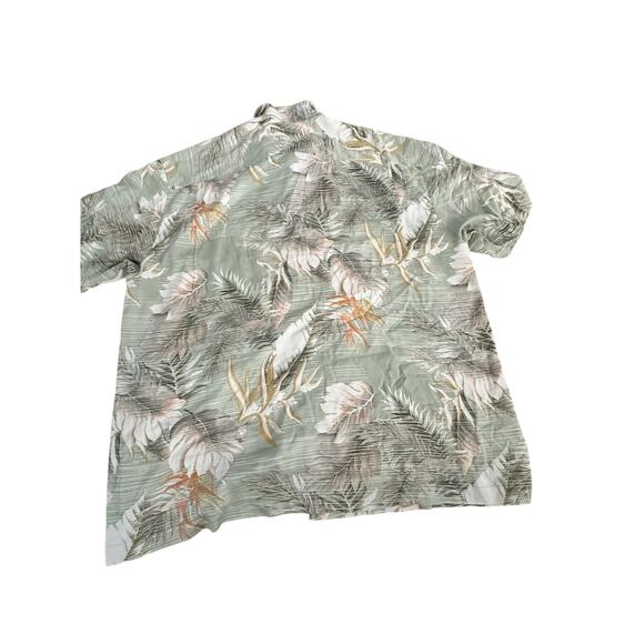 Tommy Bahama Men's Green Floral Hawaiian Button Up Shirt 100% silk Size XXL - Picture 6 of 7